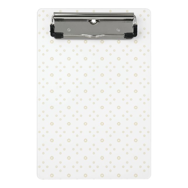 Mini Prancheta Zinnia Sol Dourado Branco (Frente)