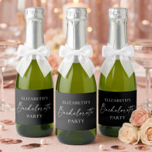 Mini Preto de Bachelorette de Caligrafia Minimalis