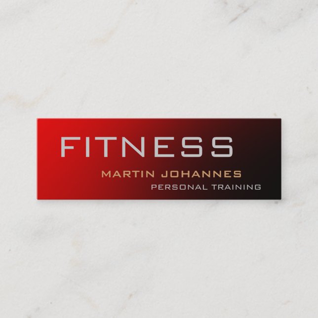 Mini Red Slim Single Personal Trainer Cartão de visita (Frente)
