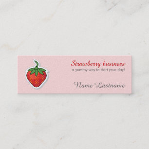 Mini Red Sweet Strawberry - cartão de visita personali