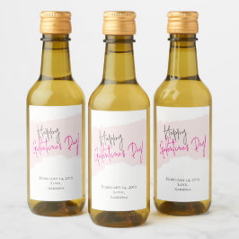 Mini Rótulos de Vinho do Dia da Galentina Feliz