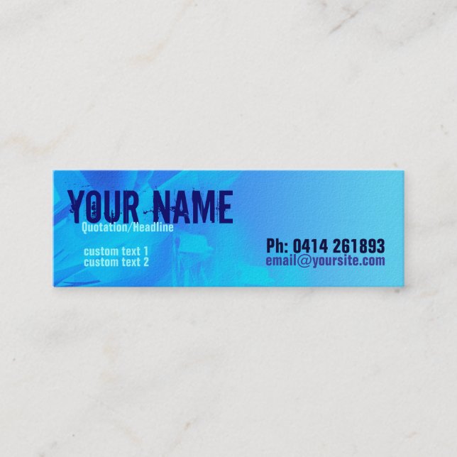 Mini Scifi_Blue Skinny Cartão de visita (Frente)