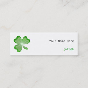 Mini Shamrock White cartão de visita skinny
