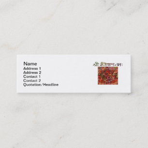 Mini Shree Ganeshay Nama 3" magro" cartão de visita x1