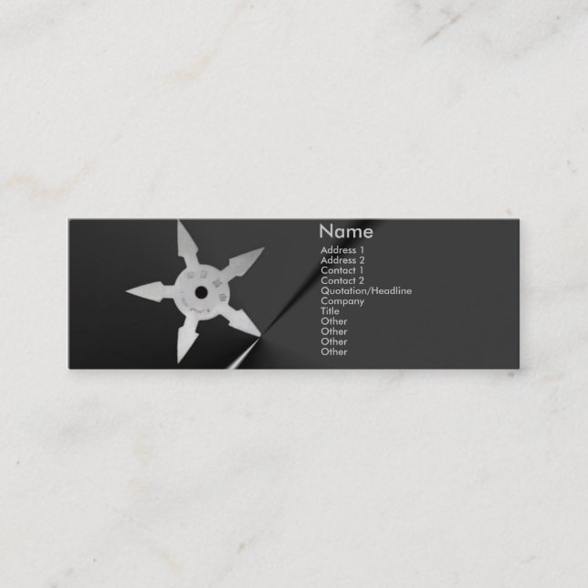Mini Shuriken Cartão de visita (Frente)