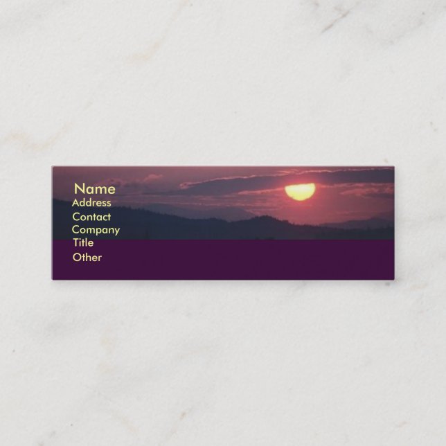 Mini Sunshine Cartão de visita (Frente)