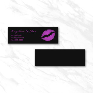 Mini Violet Lipstick Skinny Cartão de visita