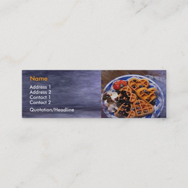 Mini Waffles Cartão de visita (Frente)