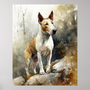 Miniatura Bull Terrier Dog Art Impressão