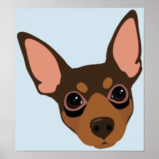 Miniatura Pinscher Min Pin Dog Poster