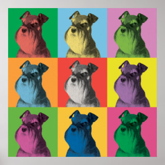 Miniatura Schnauzer Pop-Art Poster