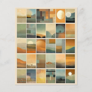 Miniaturas Paisagens Dissociando Papel Escrapbook