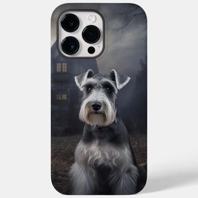Miniature Schnauzer Halloween Assustador (Verso)