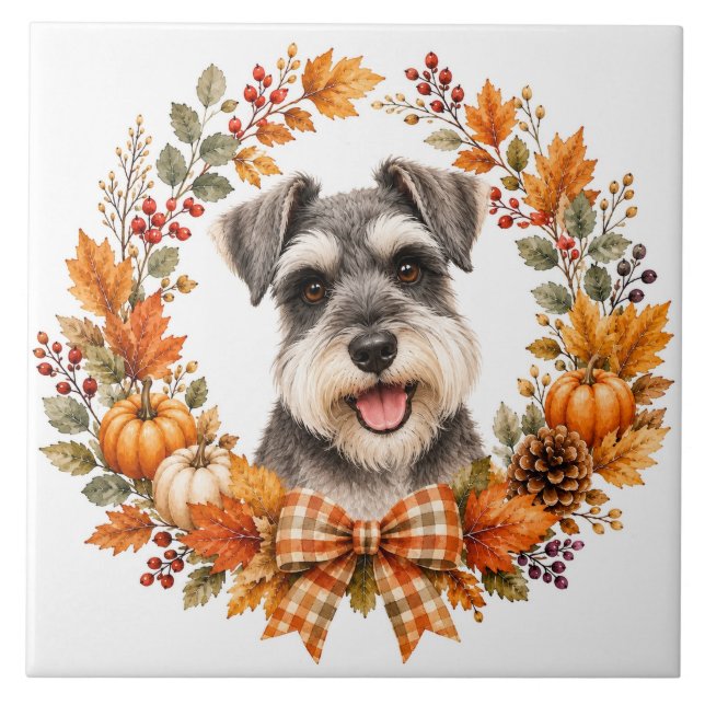 Miniature Schnauzer Outono (Frente)