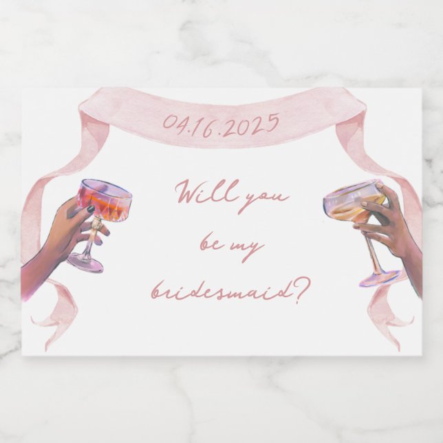 Minichampanhe de Proposta Personalizada de Bridesm (Rótulo Único)