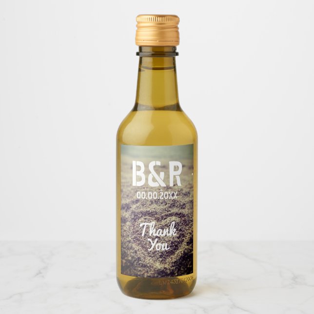 Minigarrafa de foto de casamento de monograma pers (Frente)