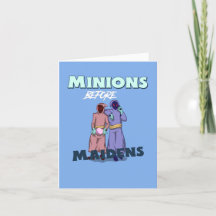 Miniíons Antes De Maidens, Cartões de agradeciment