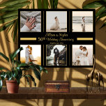 Mínima 6 Foto 50ª Canvas de Aniversário de Casamen<br><div class="desc">Capturar as memórias com esta elegante e elegante,  simples e minimalista design de 50º Aniversário de Casamento. Basta adicionar suas fotos,  nomes de casais e a data,  e você criou um guardião para ser precioso por toda a vida.</div>