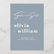 Mínima Moderna Dusty Blue Silver Salve a Data