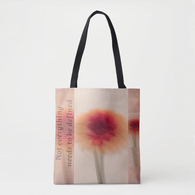 Minimal Abstract Flower Shoulder Tote Bag (Frente)