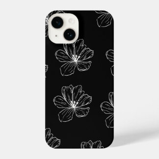 Minimal Black Floral Line Art