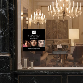 Minimal Black White Script Lash Photo Logo