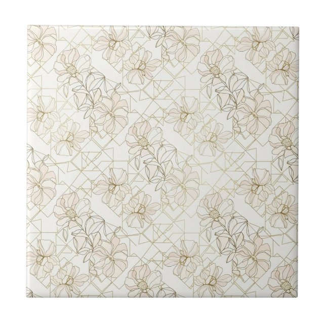 Minimal Botanical Line Art Pattern (2) (Frente)