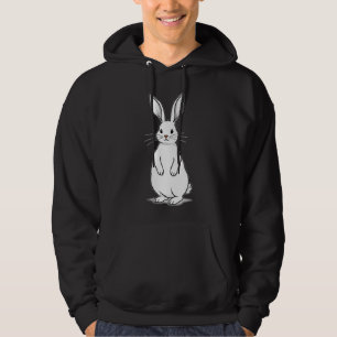 Minimal Bunny Line Art – Easter Design - moletom