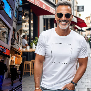 Minimal + Caligrafado Camiseta Melhor Avô do Mundo