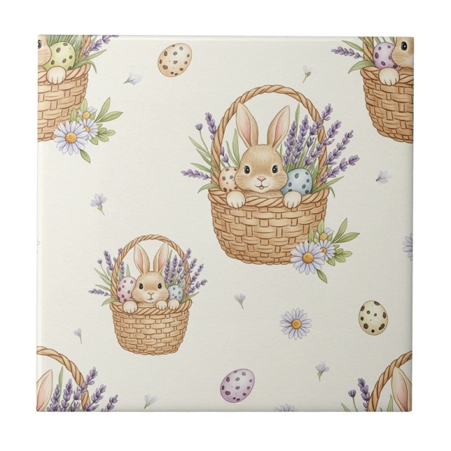 Minimal Easter Bunny Pastel Spring Pattern (4) (Frente)