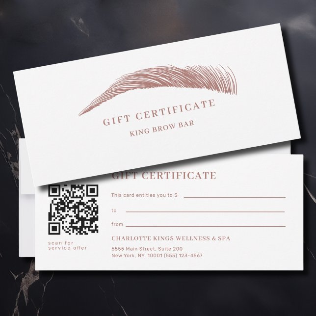 Minimal Eyebrow Salon QR Code Gift Certificate (Minimal Eyebrow Salon QR Code Gift Certificate)