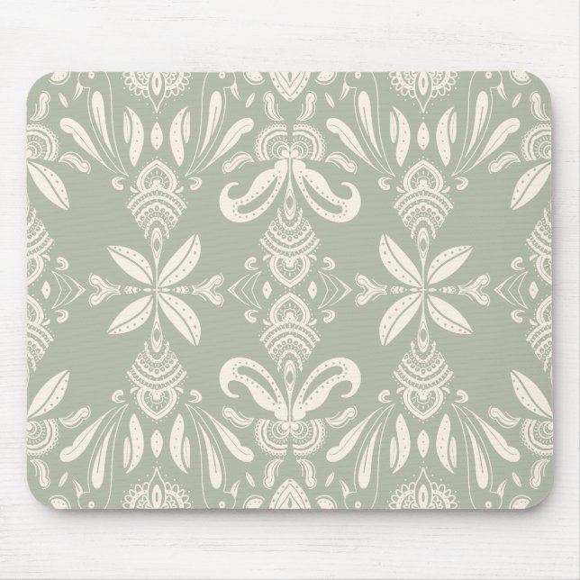 Minimal Floral Pattern Mouse Pad (Frente)