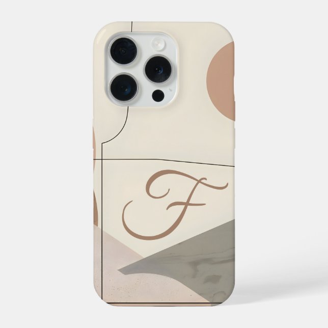 Minimal Letter F Phone Case – Calm Aesthetic Desig (Verso)