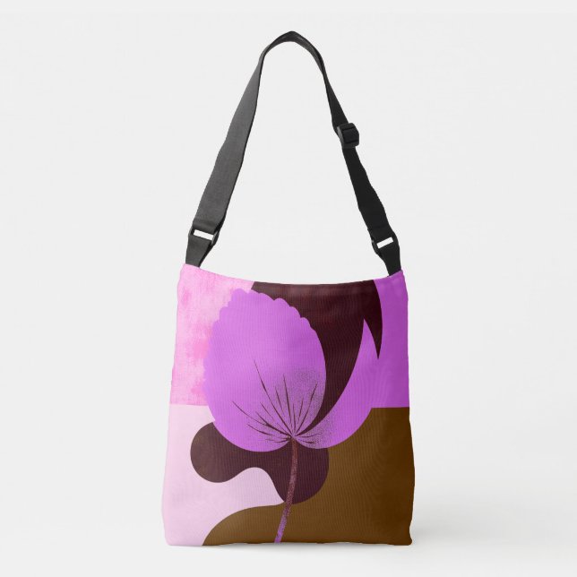 Minimal Purple Flower Tote Bag – Modern Floral Des (Frente)