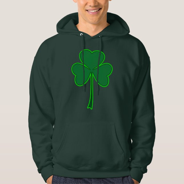 Minimal Shamrock St Patrick’s Day Shirt – moletom (Frente)