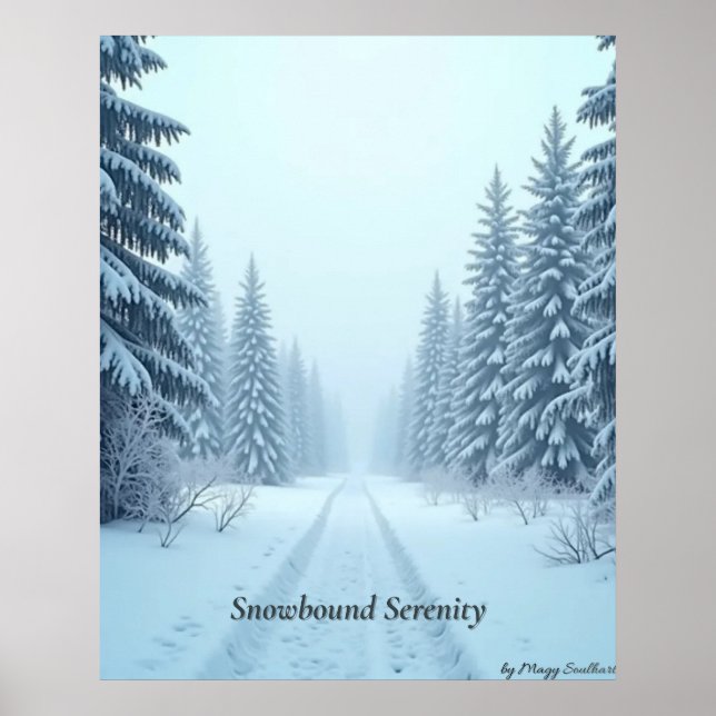 Minimal Winter Calm Poster – Neutral Wall Art (Frente)