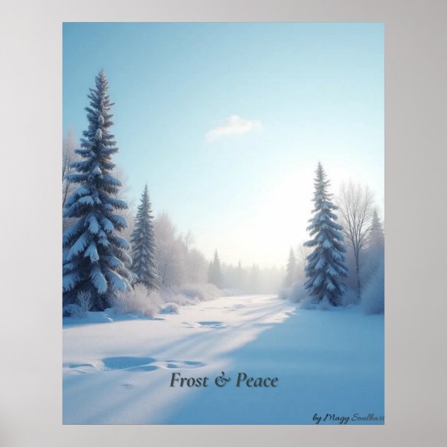 Minimal Winter Calm Poster – Neutral Wall Art (Frente)