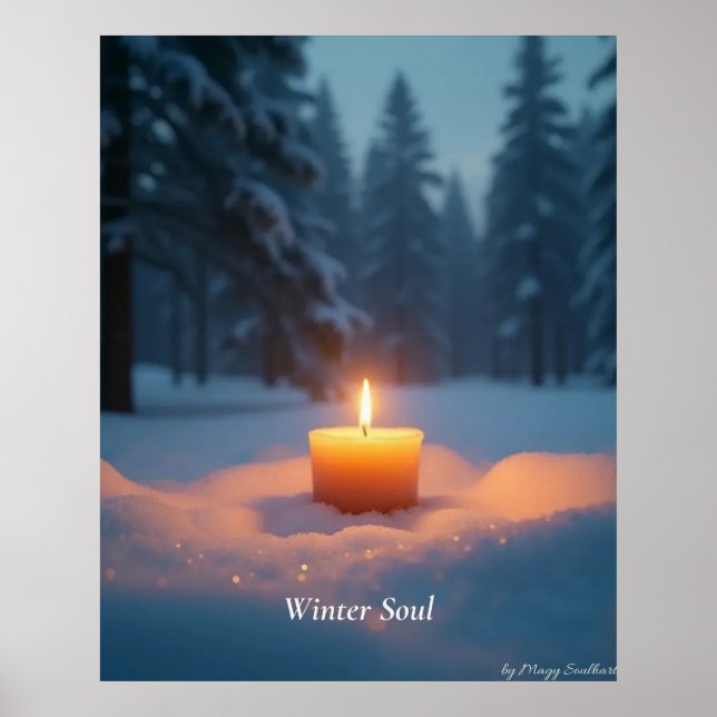 Minimal Winter Calm Poster – Neutral Wall Art (Frente)