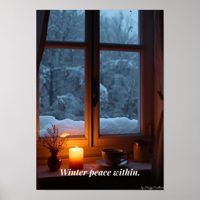 Minimal Winter Calm Poster – Neutral Wall Art (Frente)