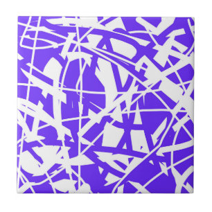 Minimalismo branco roxo abstrato-Art Lavanda azul