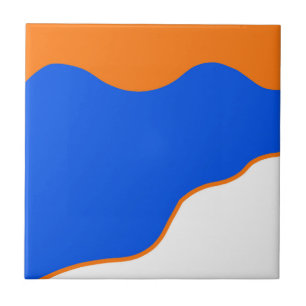 Minimalismo de abstrato Art Pastel Orange Blue