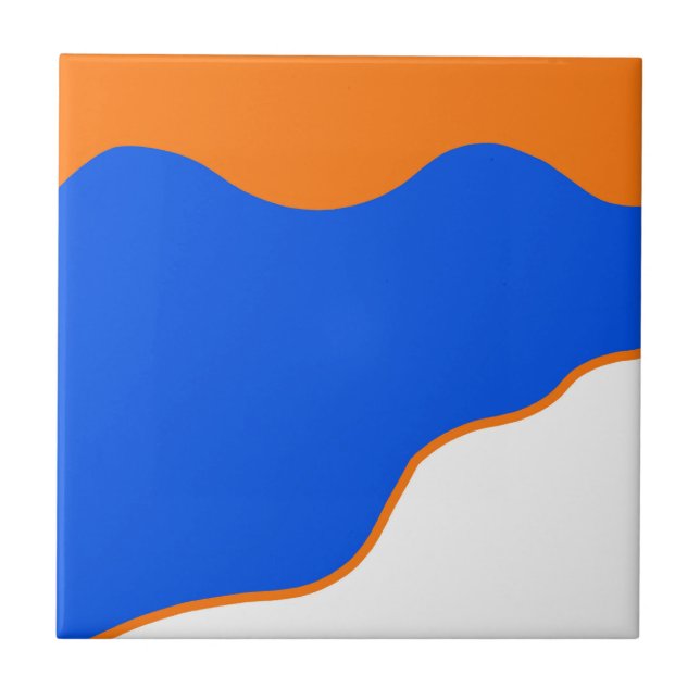 Minimalismo de abstrato Art Pastel Orange Blue (Frente)