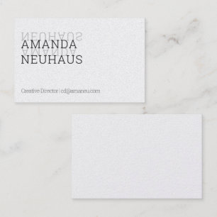 Minimalismo em preto e branco cartão de visita twi