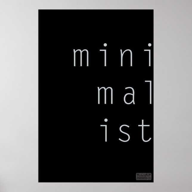 MiniMalIst 001 - Poster de Cor de Fundo Personaliz (Frente)