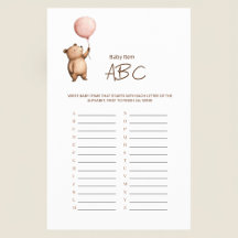 Minimalist Baby Name ABC Game Flyer
