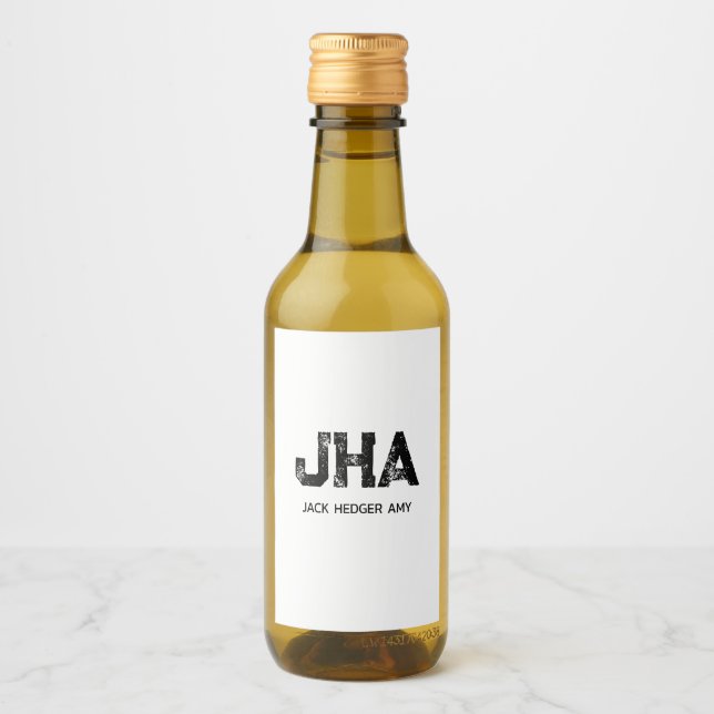 MINIMALIST BLACK THREE LETTER MONOGRAM NAME WHITE (Frente)