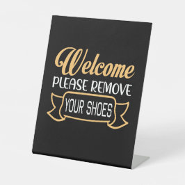 Minimalist Black Welcome Please Remove Your Shoes