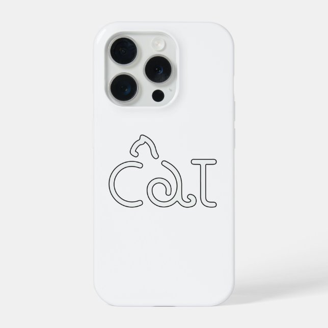 Minimalist Cat Typography Design – Modern Line Art (Verso)