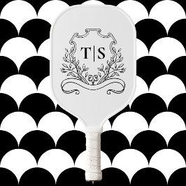Minimalist Classic Chic White  and Black Monogram