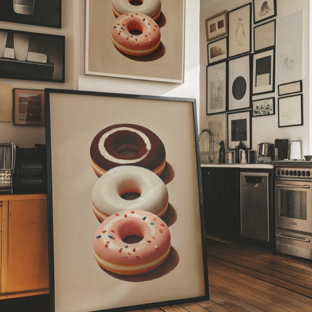 Minimalist Donut Aesthetic Wall Art Poster (Criador carregado)